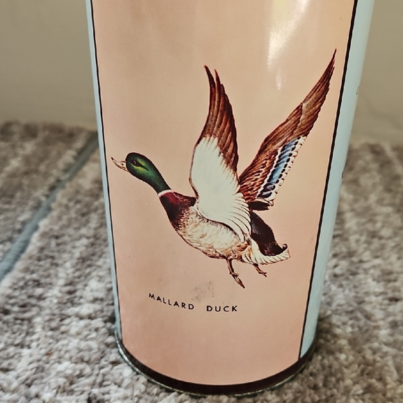 Vintage Red Thermos with Bird Design - Picture 3 of 9